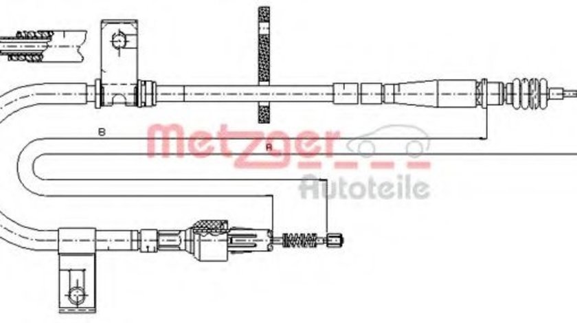 Cablu, frana de parcare SUZUKI JIMNY (FJ) (1998 - 2016) METZGER 17.5040 piesa NOUA