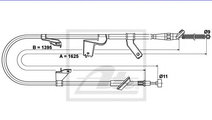 Cablu, frana de parcare SUZUKI SWIFT III (MZ, EZ) ...