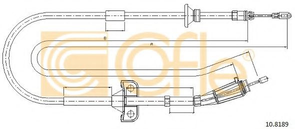 Cablu, frana de parcare VOLVO XC90 I (2002 - 2016) COFLE 10.8189 piesa NOUA