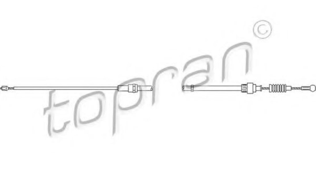 Cablu, frana de parcare VW BORA (1J2) (1998 - 2005) TOPRAN 109 815 piesa NOUA