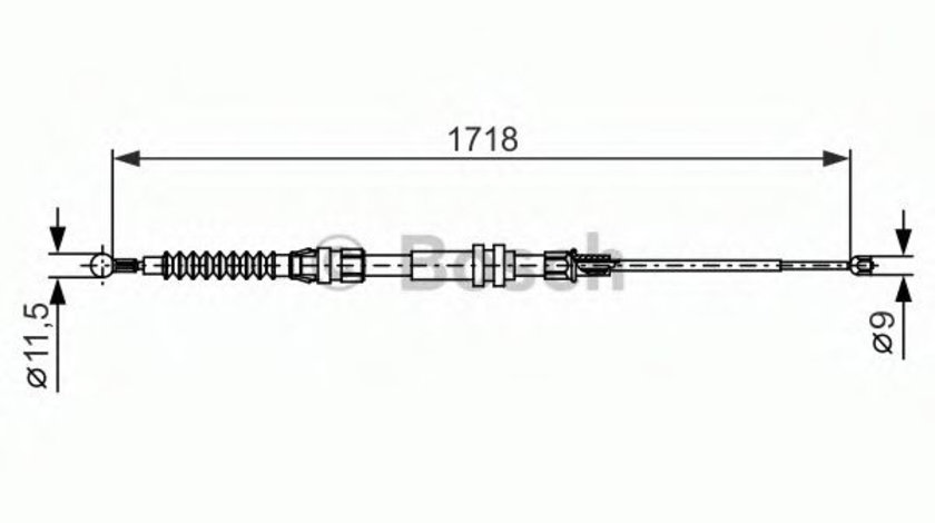 Cablu, frana de parcare VW CADDY III Combi (2KB, 2KJ, 2CB, 2CJ) (2004 - 2016) BOSCH 1 987 482 378 piesa NOUA