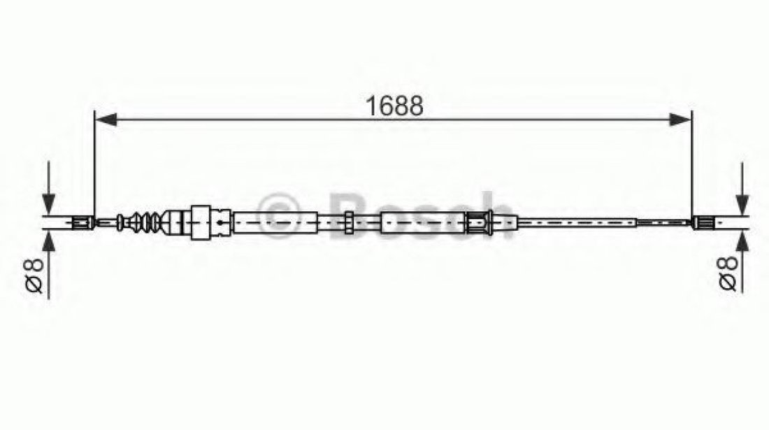 Cablu, frana de parcare VW GOLF IV Variant (1J5) (1999 - 2006) BOSCH 1 987 477 696 piesa NOUA