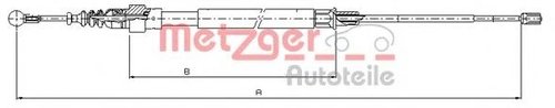 Cablu, frana de parcare VW GOLF V (1K1) (2003 - 2009) METZGER 10.7509 piesa NOUA