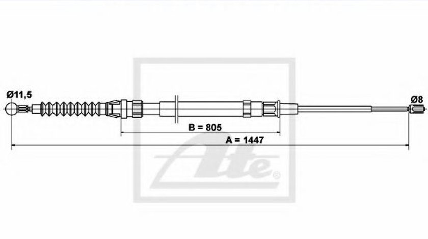 Cablu, frana de parcare VW GOLF V Variant (1K5) (2007 - 2009) ATE 24.3727-0195.2 piesa NOUA