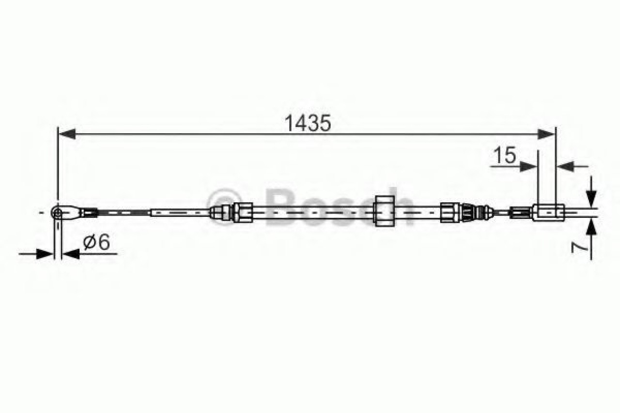 Cablu, frana de parcare VW LT II bus (2DB, 2DE, 2DK) (1996 - 2006) BOSCH 1 987 477 853 piesa NOUA