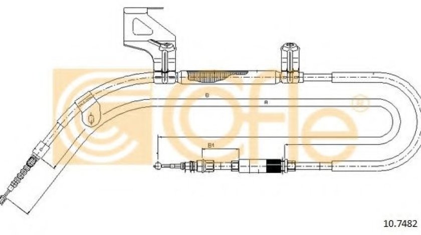 Cablu, frana de parcare VW PASSAT Variant (3B5) (1997 - 2001) COFLE 10.7482 piesa NOUA