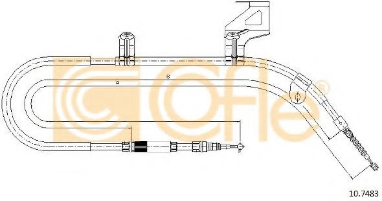 Cablu, frana de parcare VW PASSAT Variant (3B6) (2000 - 2005) COFLE 10.7483 piesa NOUA