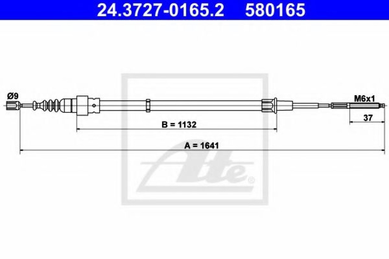 Cablu, frana de parcare VW POLO (6N2) (1999 - 2001) ATE 24.3727-0165.2 piesa NOUA