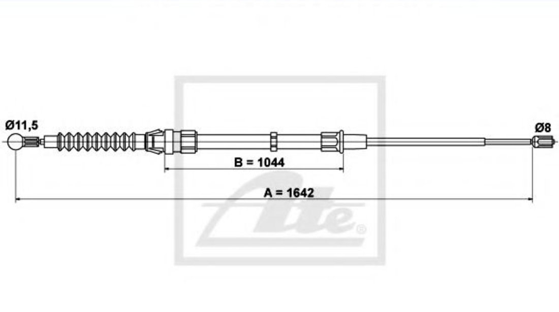 Cablu, frana de parcare VW POLO (6R, 6C) (2009 - 2016) ATE 24.3727-3403.2 piesa NOUA