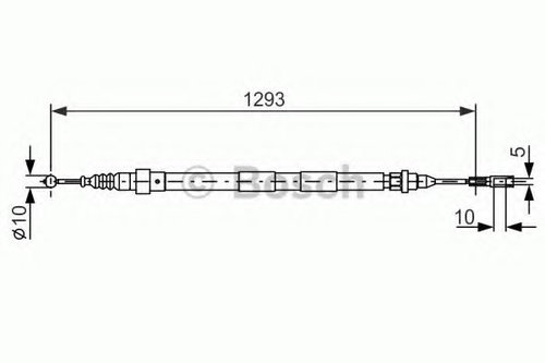 Cablu, frana de parcare VW SHARAN (7M8, 7M9, 7M6) (1995 - 2010) BOSCH 1 987 477 630 piesa NOUA