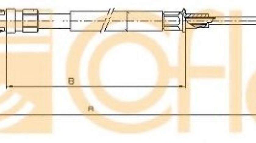 Cablu, frana de parcare VW TOURAN (1T1, 1T2) (2003 - 2010) COFLE 10.7627 piesa NOUA