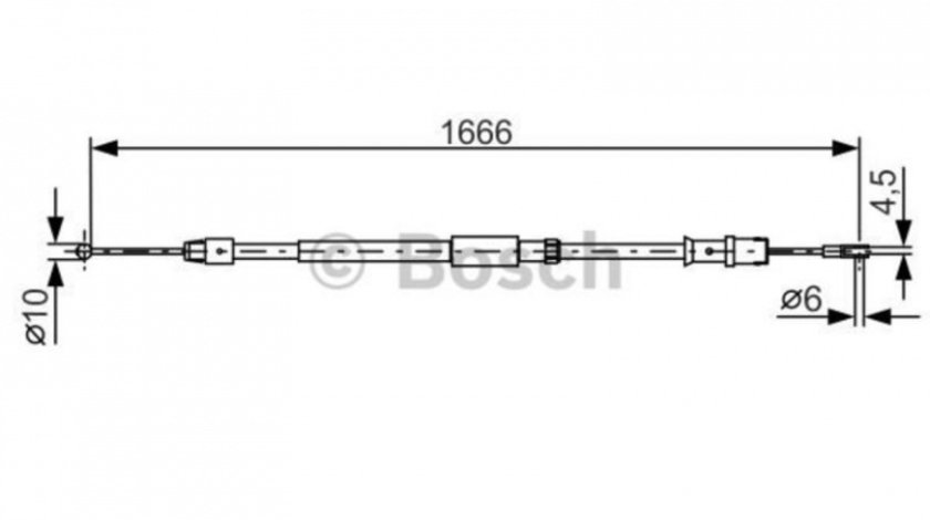Cablu frana mana Mercedes SPRINTER 3-t platou / sasiu (906) 2006-2016 #3 1987482032