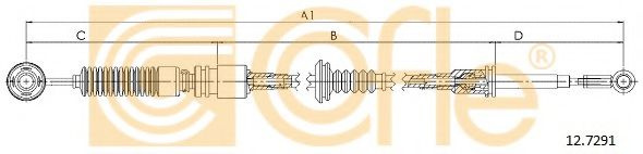 Cablu,transmisie manuala IVECO DAILY III caroserie inchisa/combi (1997 - 2007) COFLE 12.7291 piesa NOUA