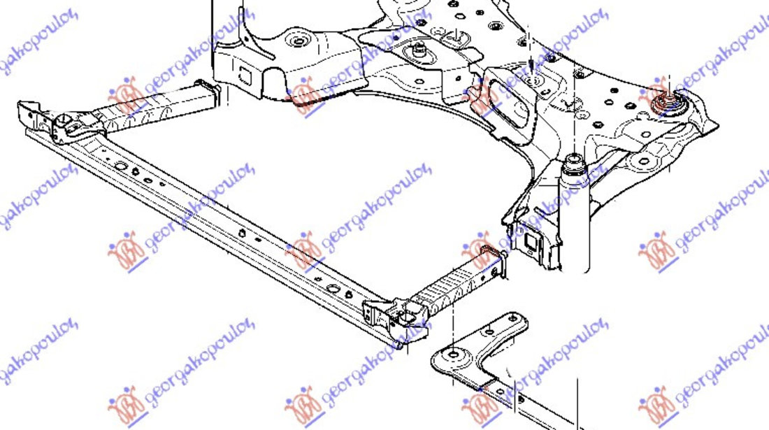 Cadru motor Renault Grand Scenic 3 2009-2015 NOU (FATA, PARTEA INFERIOARA)