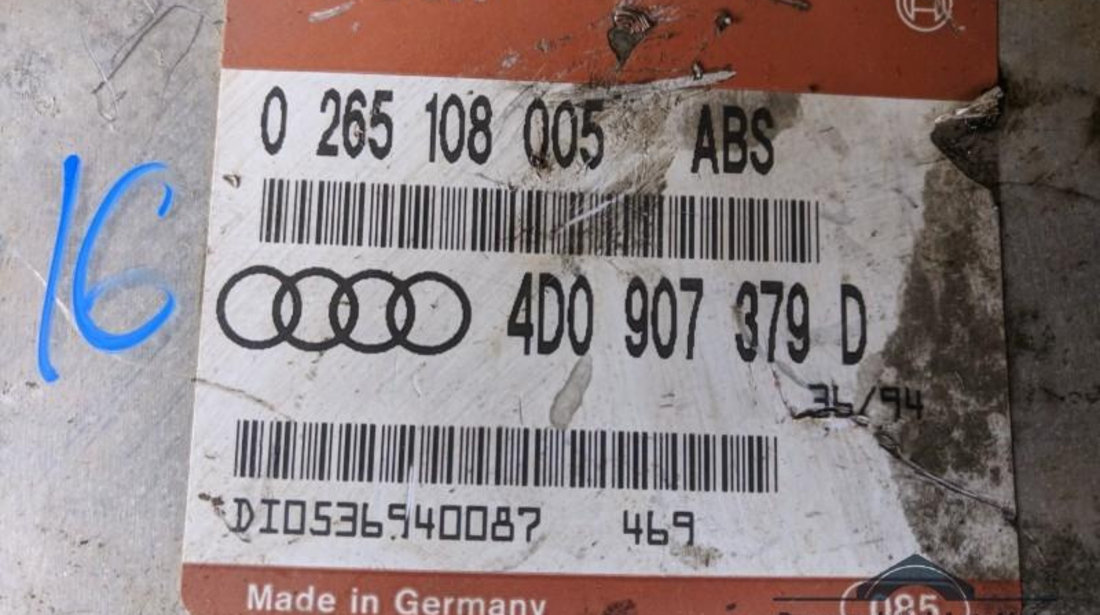 Calculator abs Audi A4 (1994-2001) [8D2, B5] 0265108005