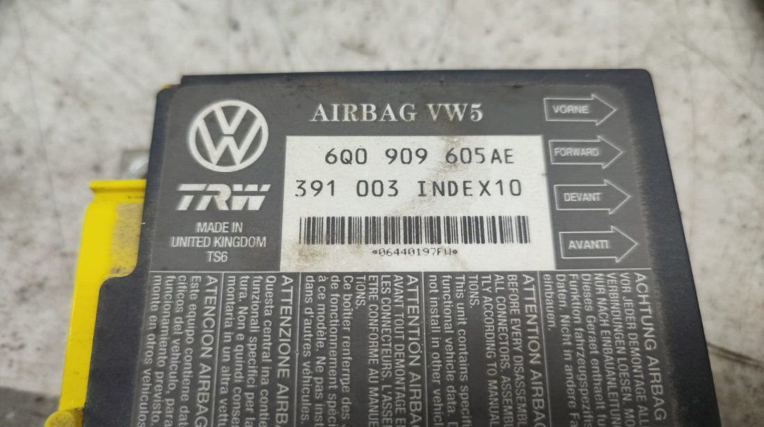 Calculator airbag 6q0909605ae Seat Cordoba 3 [2003 - 2009]