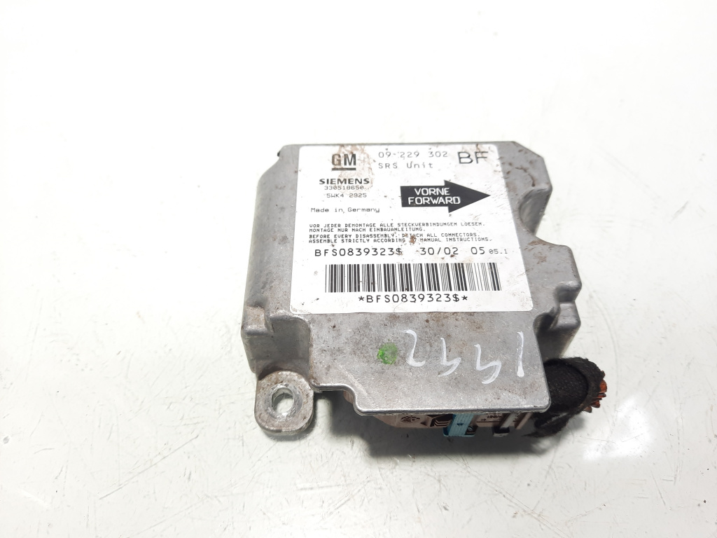 Calculator airbag, cod 09229302, Opel Astra G Sedan (F69) (idi:592863)