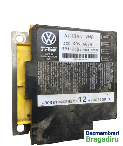 Calculator airbag Cod: 3C0909605M Volkswagen VW Passat B6 [2005 - 2010] Sedan 4-usi 2.0 TDI MT (140 ...