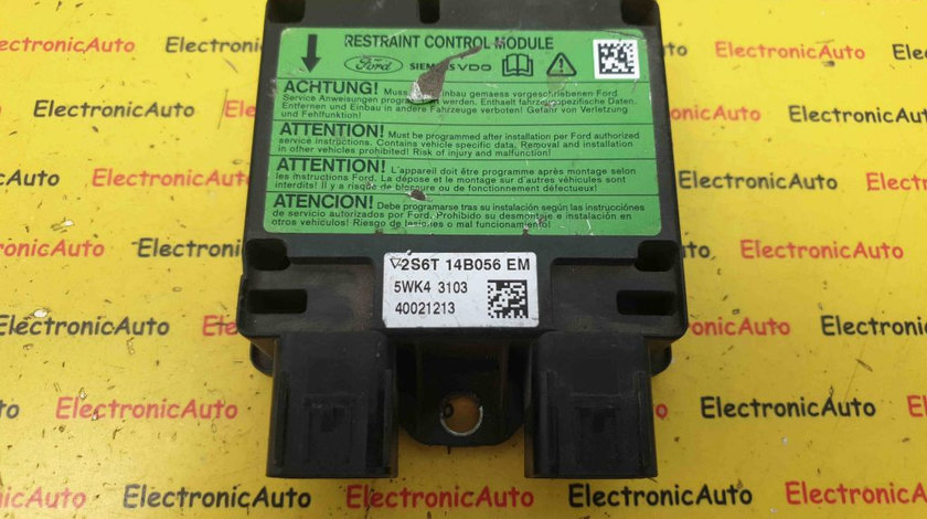 Calculator Airbag Ford Fiesta/Fusion 2S6T14B056EM, 5WK43103, 40021213,