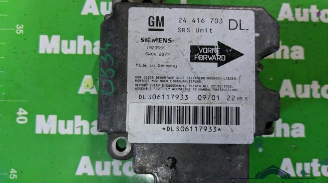 Calculator airbag Opel Astra G (1999-2005) 24416703