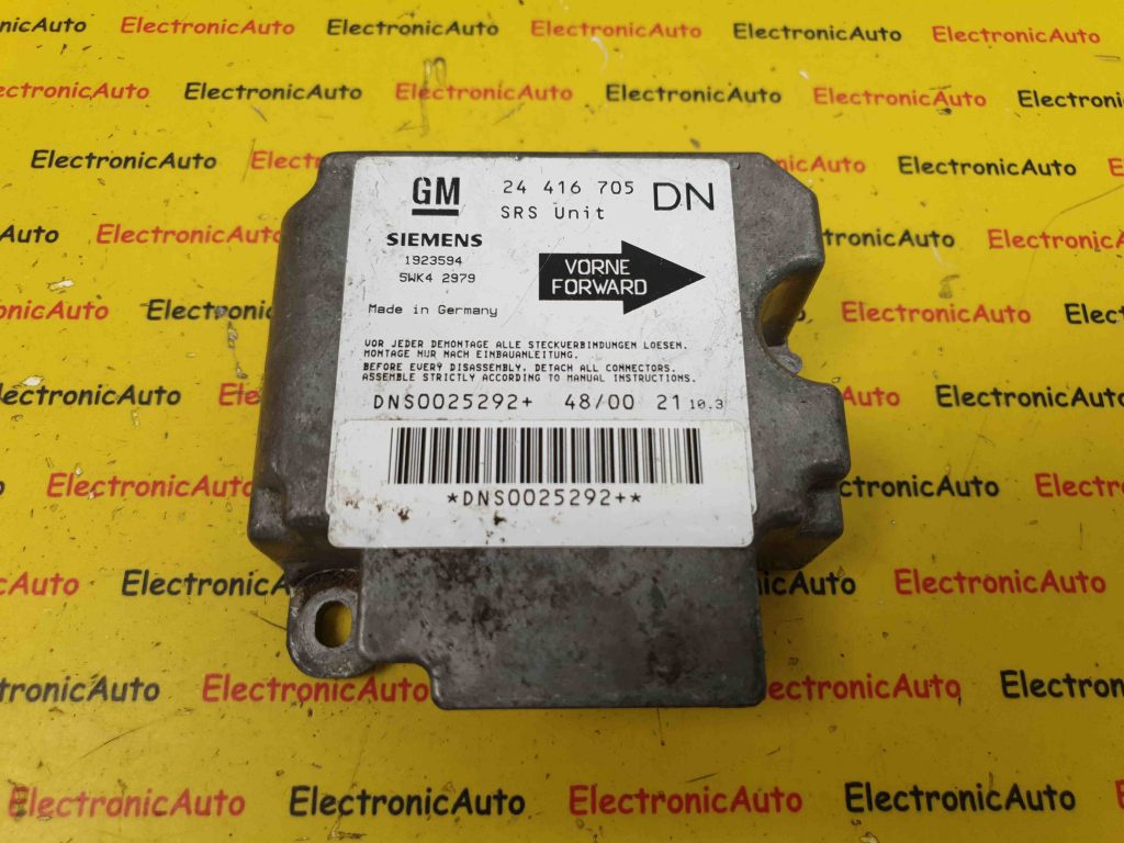 Calculator Airbag Opel Astra G, 24416705DN, 5WK42979