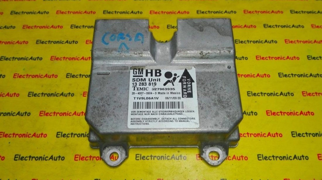 Calculator airbag Opel Corsa 13283819, 327963935