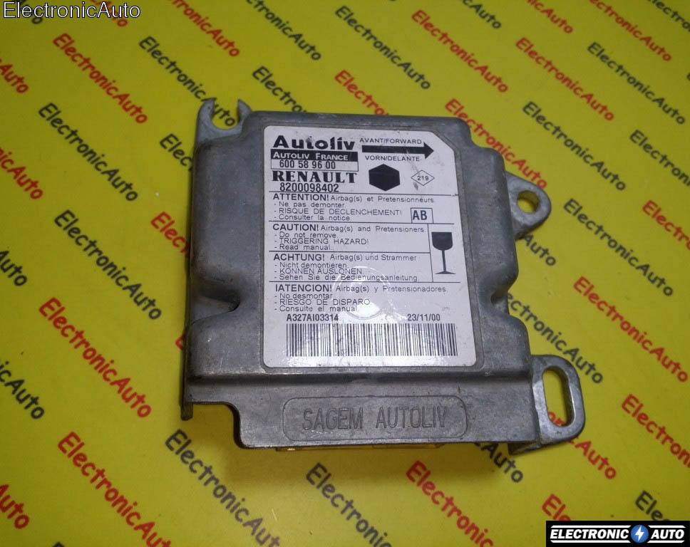 Calculator airbag Renault Kangoo 8200098402