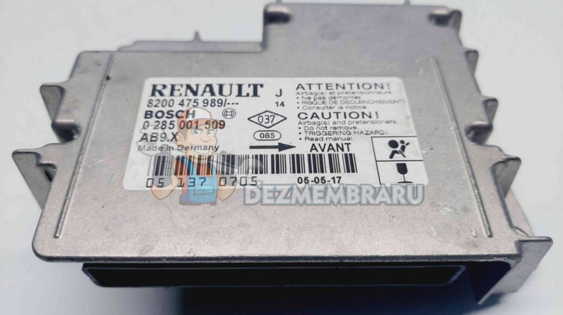 Calculator airbag Renault Modus [Fabr 2004-2012] 8200475989 | 0285001509