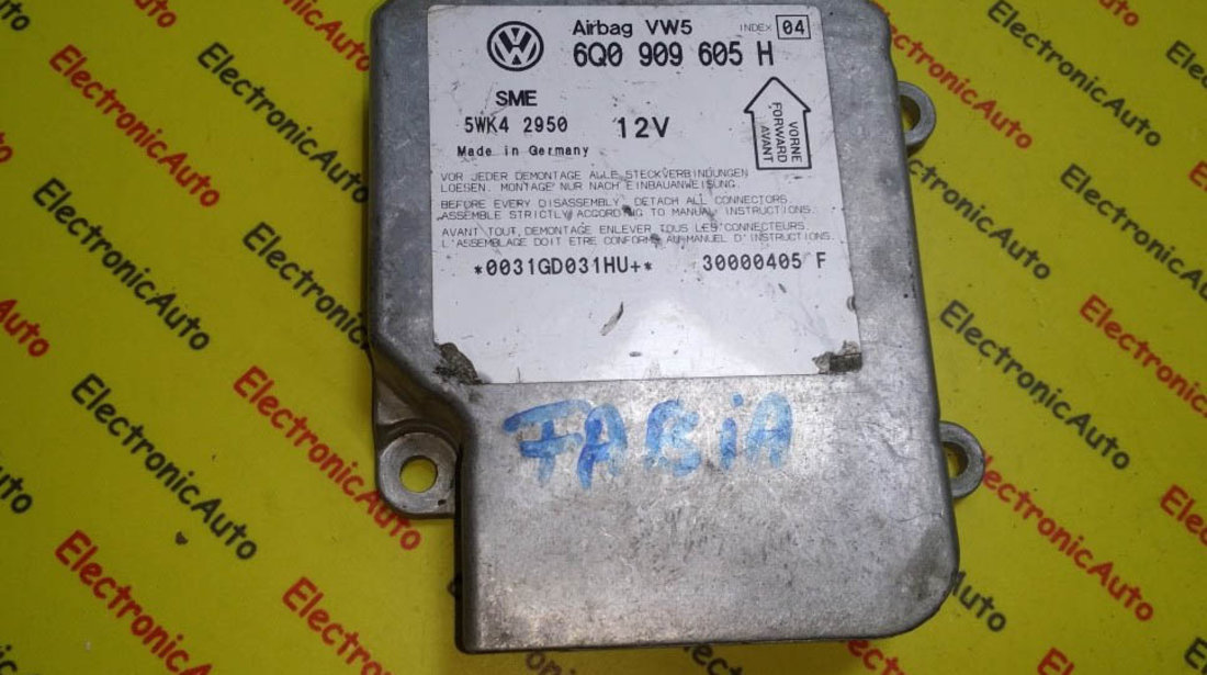 Calculator airbag Skoda Fabia 6Q0909605H INDEX 04