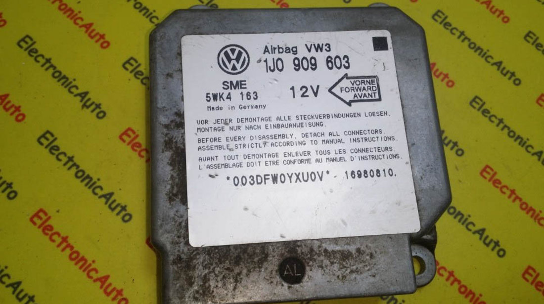 Calculator airbag VW, Seat, Skoda, Audi 1J0909603 5WK4163