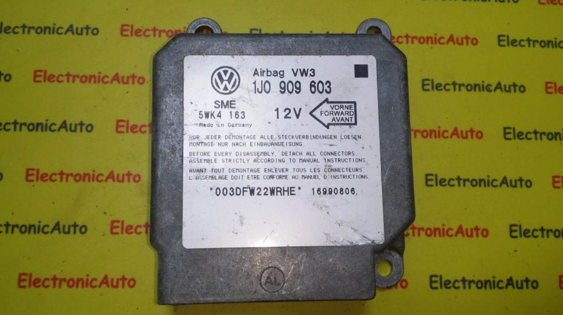 Calculator airbag VW, Seat, Skoda, Audi 1J0909603 5WK4163