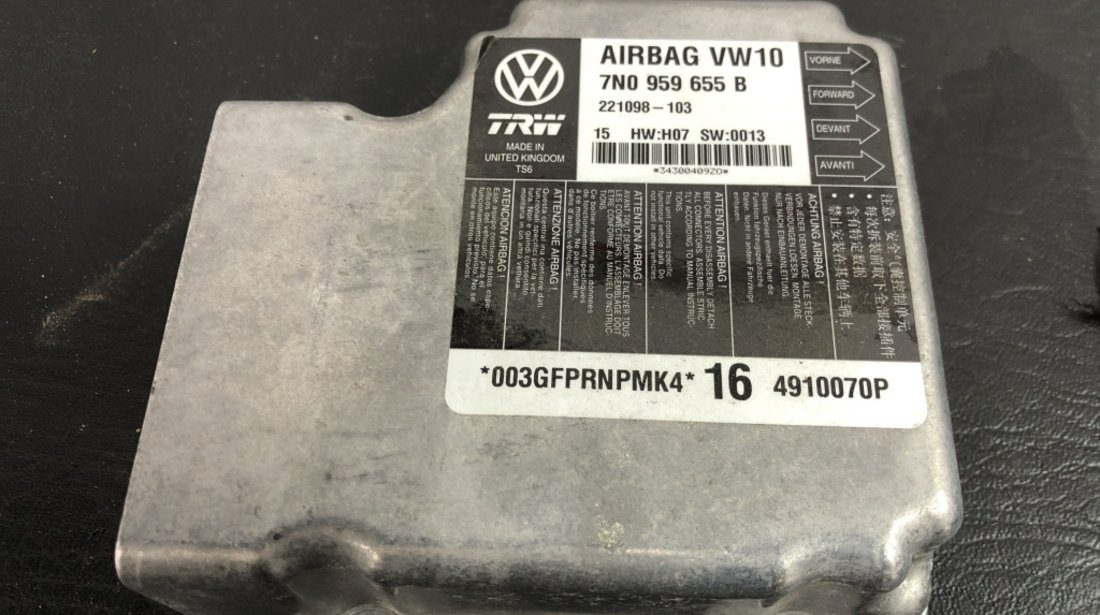 Calculator airbag VW Sharan 7N sedan 2011 (7N0959655B)