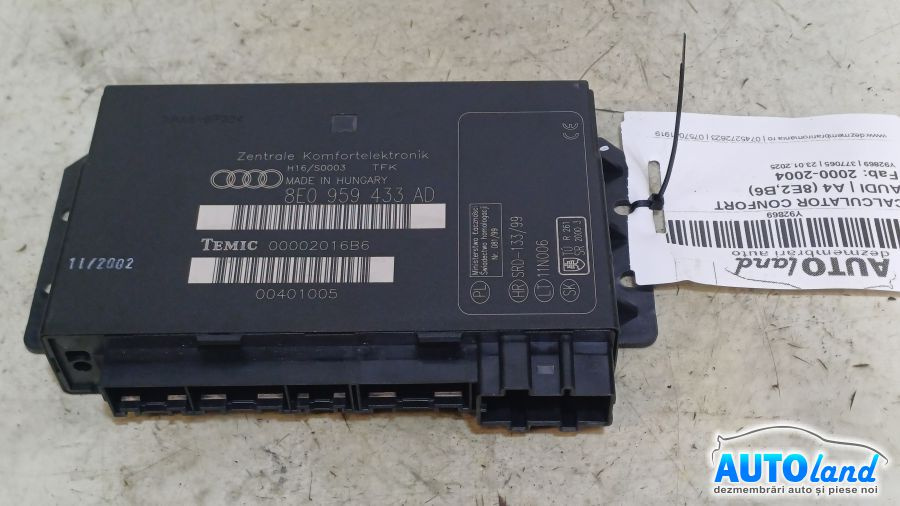 Calculator Confort 8e0959433ad Audi A4 8E2,B6 2000-2004