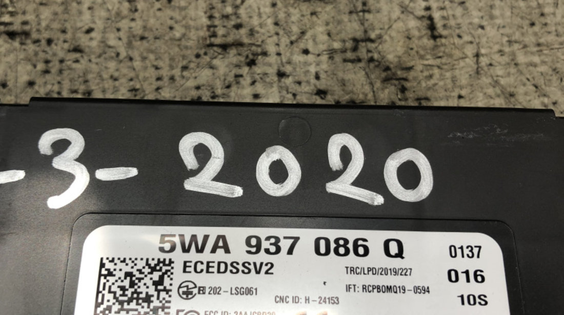 Calculator confort Audi A3 8Y 2020, 5WA937086Q
