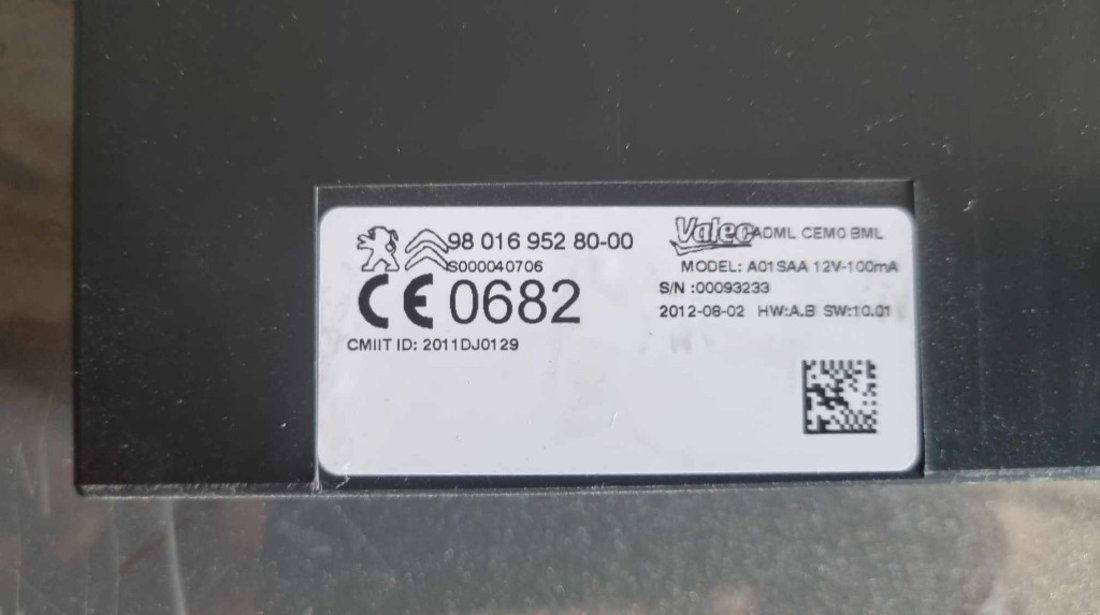 Calculator confort Citroen DS4 cod piesa 9801695280