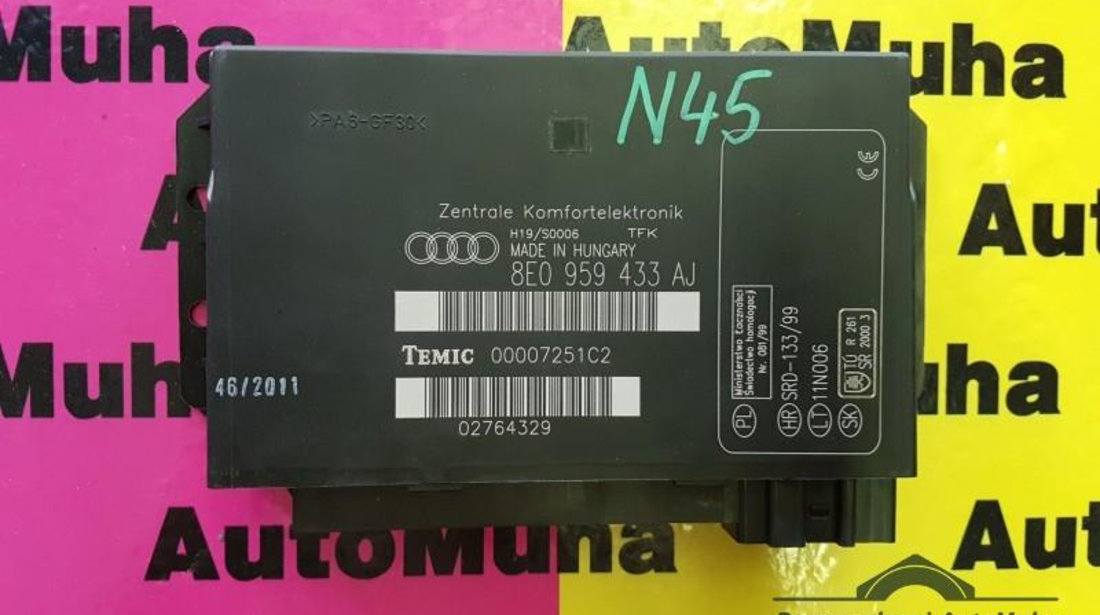 Calculator confort nou Audi A4 (2004-2008) [8EC, B7] 8E0959433AJ