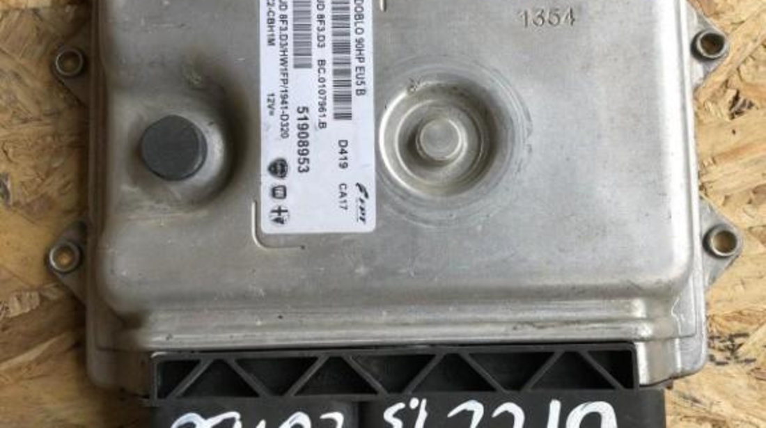 Calculator ecu Fiat Doblo (2009->) [263] 1.3 multijet 51908953