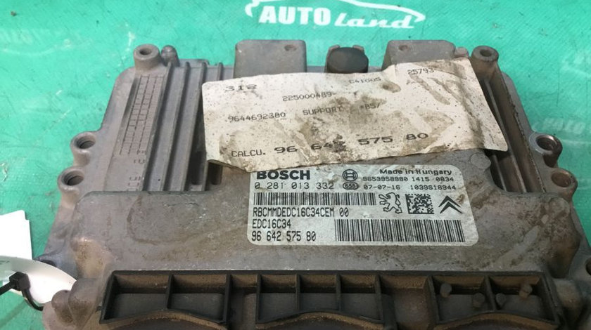 Calculator Ecu Motor 0281013332 Peugeot 407 6D 2004