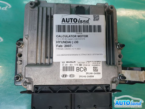 Calculator Ecu Motor 0281031578 1.6 D,39140-2abb0 Hyundai i30 2007