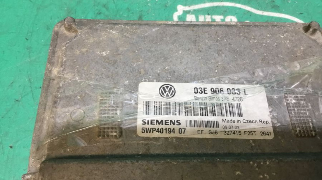 Calculator Ecu Motor 03e906033l Volkswagen POLO 9N 2001