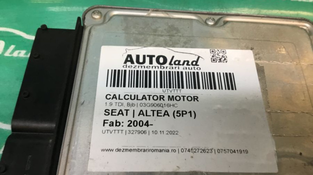 Calculator Ecu Motor 03g906016hc 1.9 TDI, Bjb Seat ALTEA 5P1 2004