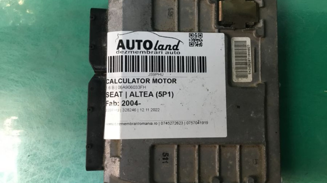 Calculator Ecu Motor 06a906033fh 1.6 B Seat ALTEA 5P1 2004