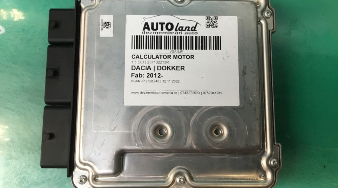 Calculator Ecu Motor 237102213r 1.5 DCI Dacia DOKKER 2012