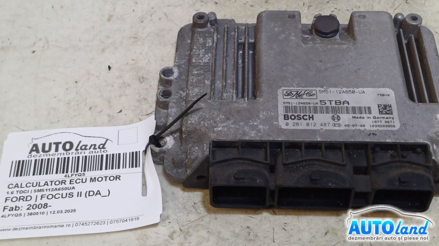 Calculator Ecu Motor 5m5112a650ua 1.6 TDCI Ford FOCUS II DA 2008