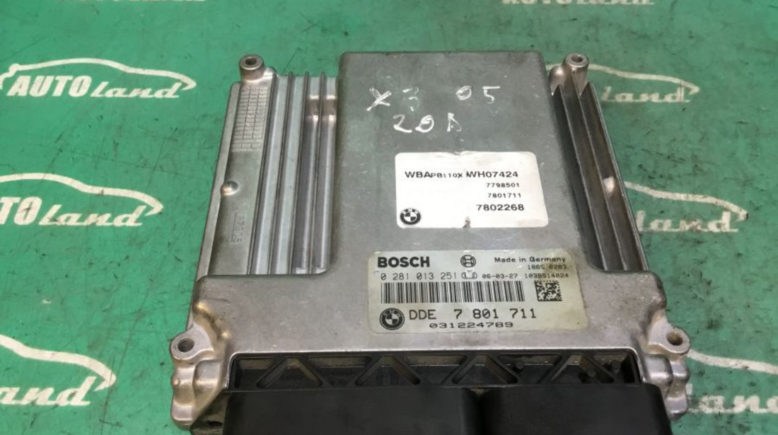 Calculator Ecu Motor 7801711 0281013251 BMW X3 E83 2004