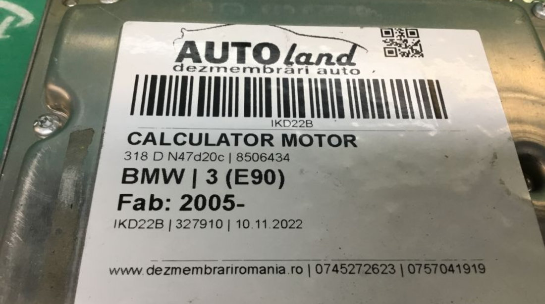 Calculator Ecu Motor 8506434 318 D N47d20c,0281016106 BMW 3 E90 2005