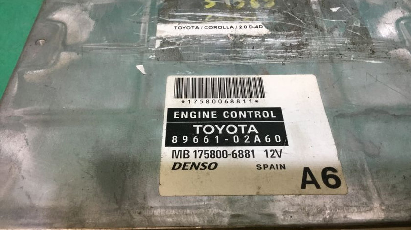 Calculator Ecu Motor 8966102a60 2.0 D,d4d Toyota COROLLA E12U , E12J 2001