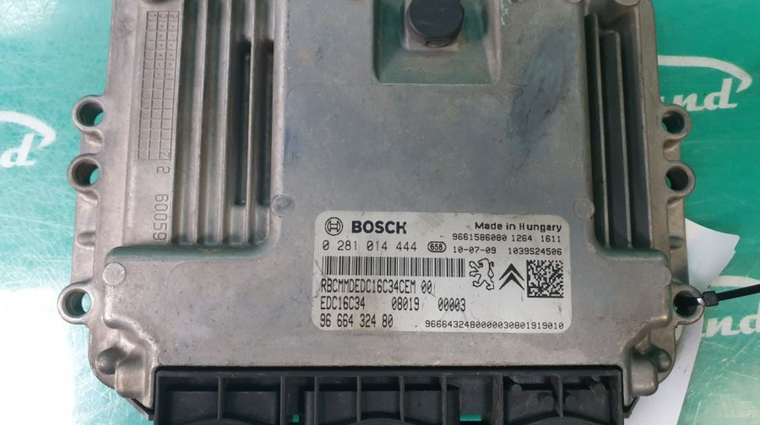 Calculator Ecu Motor 9661586080 1.4 HDI, 50KW, 0281014444 Peugeot BIPPER AA 2008