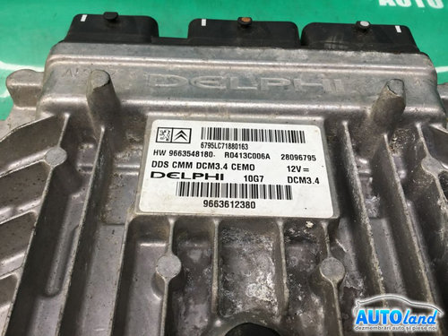 Calculator Ecu Motor 9663612380 2.0 HDI Rhr Peugeot 407 6D 2004