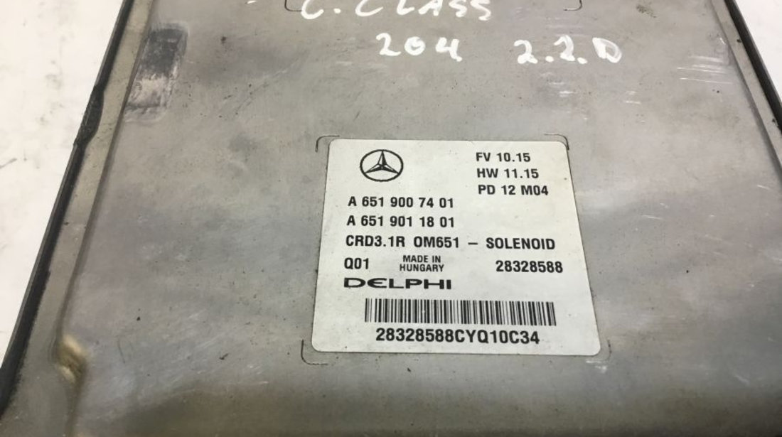 Calculator Ecu Motor A6519007401 2.2 CDI Euro 5 Mercedes-Benz C-CLASS T-Model S204 2007